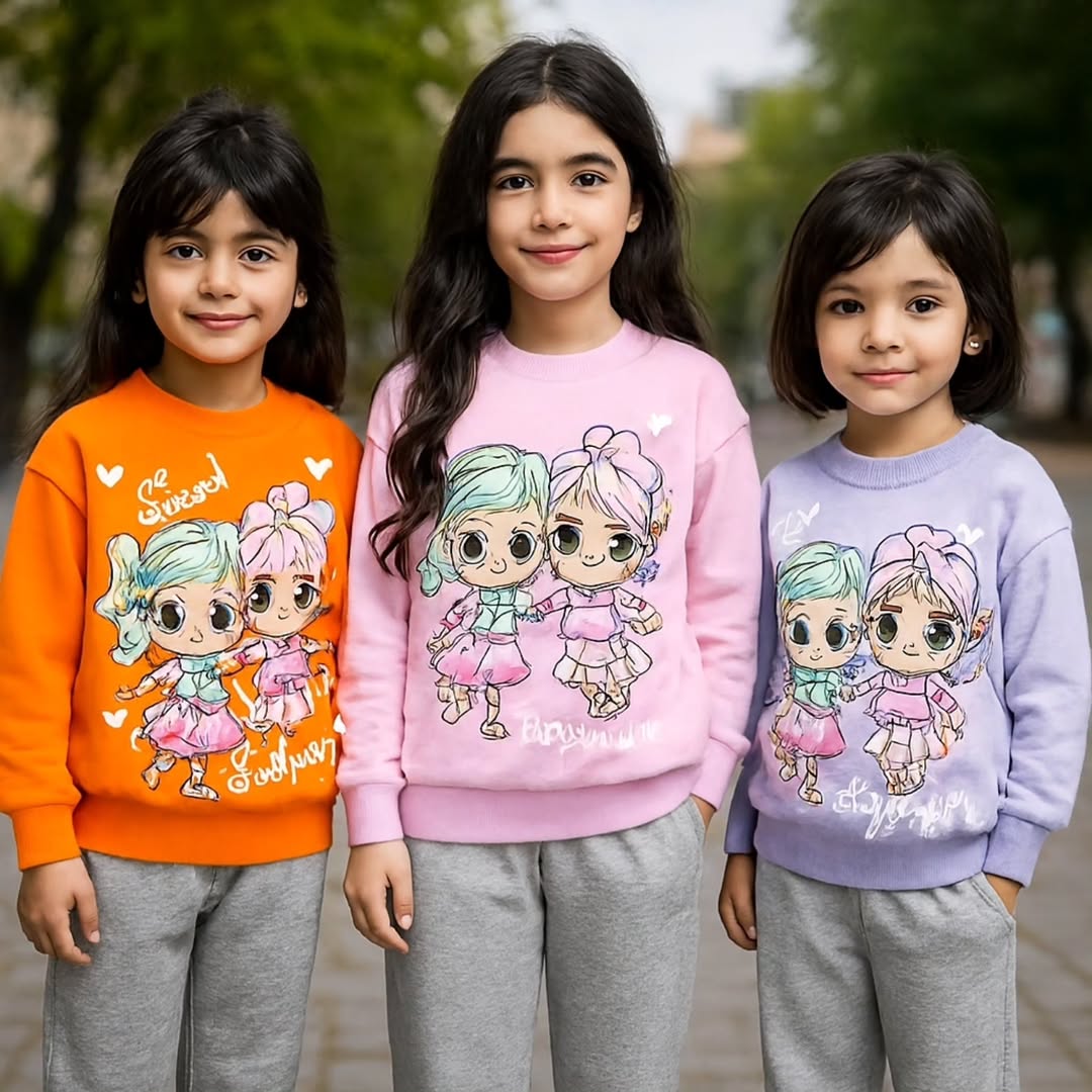 بلوزشلوار دخترانه دو دختر تخفیف تکسایز 40 با کد 1025