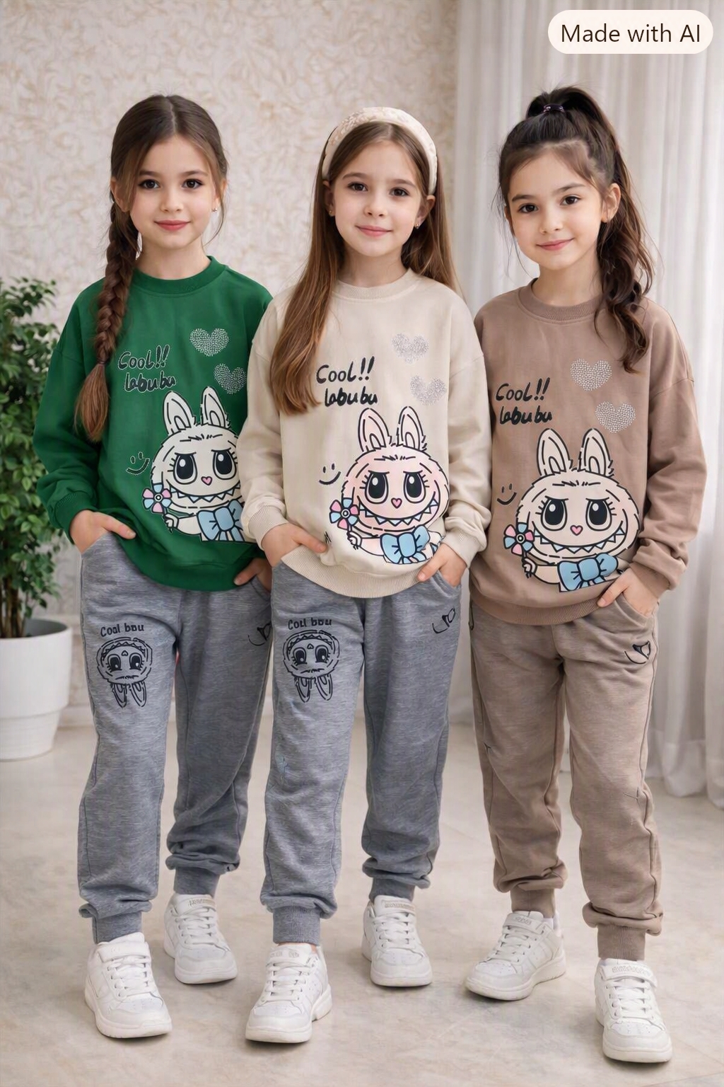 بلوز شلوار دخترانه لبوبو سایز 60 کد 1186