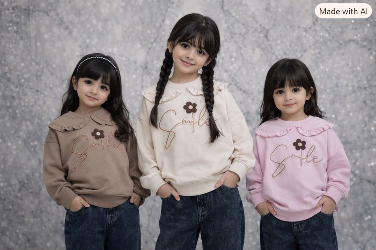 بلوز بچگانه دخترانه دورس سایز40تا55 کد1132